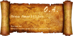 Onea Amarillisz névjegykártya